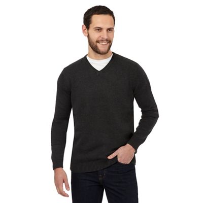 Maine New England Big and tall grey v neck jumper